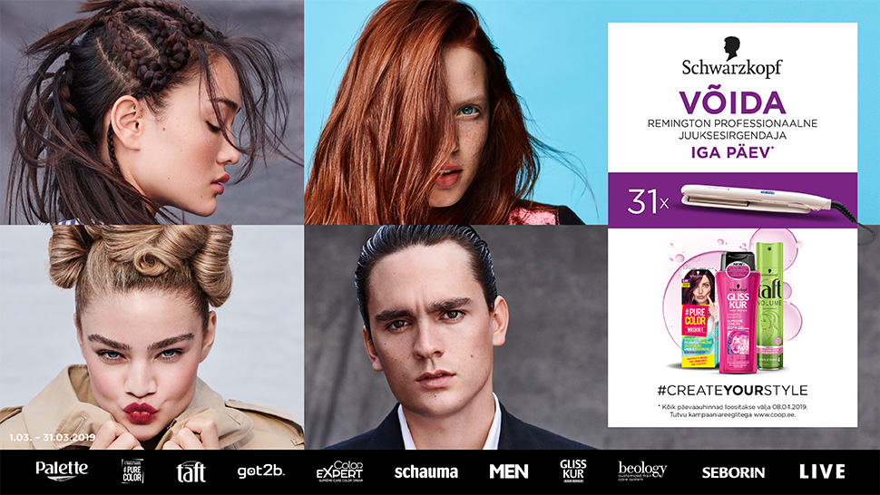 VÕITJAD ON SELGUNUD! Schwarzkopf kampaania 01.03.–31.03.2019