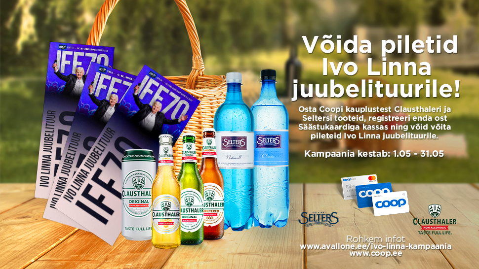 VÕITJAD ON SELGUNUD! Clausthaler-Selters kampaania 01.05–31.05