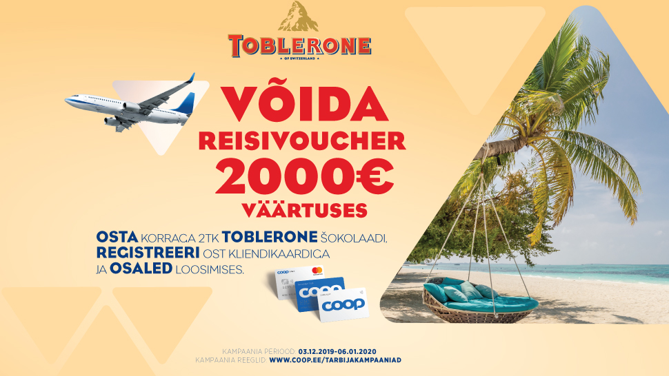 VÕITJA ON SELGUNUD! Toblerone kampaania 03.12.2019-06.01.2020