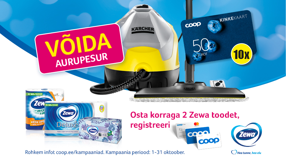 VÕITJAD ON SELGUNUD! Zewa kampaania 01.10-31.10