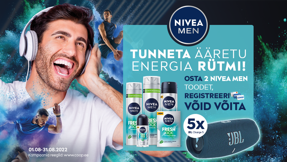 VÕITJAD ON SELGUNUD! Nivea Men kampaania 01.08.-31.08.2022