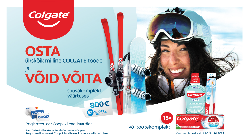 VÕITJAD ON SELGUNUD! Colgate kampaania 1.10-31.10