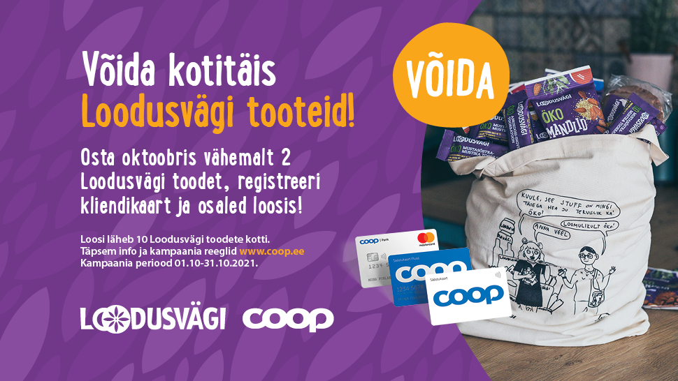 VÕITJAD ON SELGUNUD! Loodusvägi kampaania 01.10-31.10