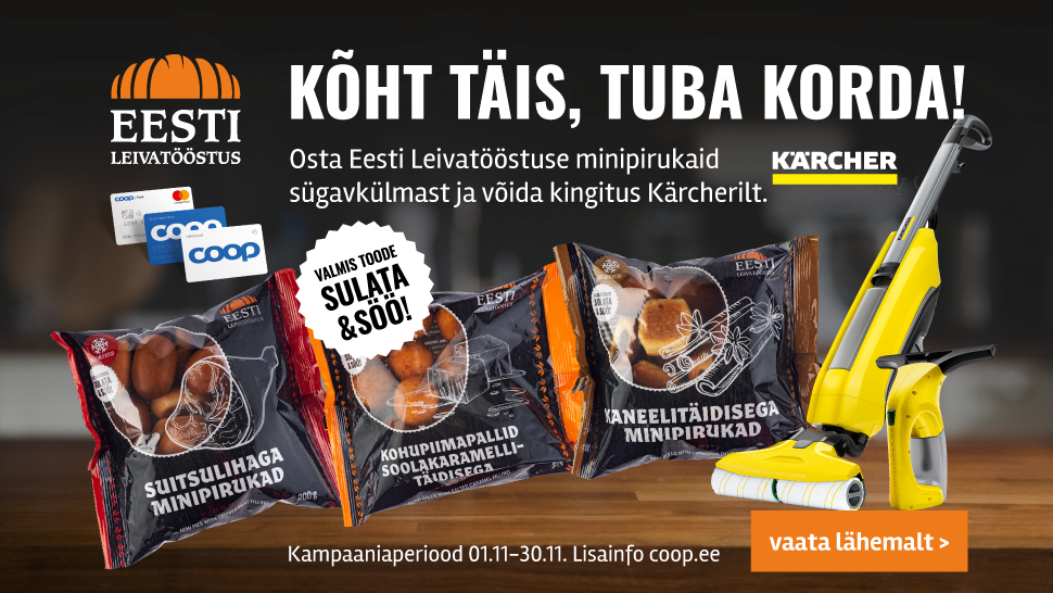 VÕITJAD ON SELGUNUD! Eesti Leivatööstus kampaania 01.11-30.11