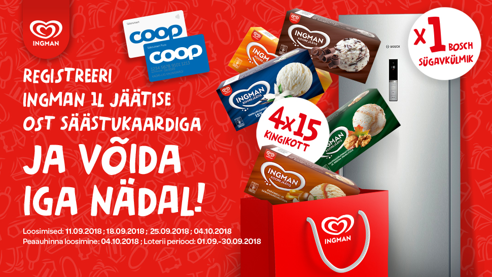 VÕITJAD ON SELGUNUD! Ingman kampaania 01.09-30.09