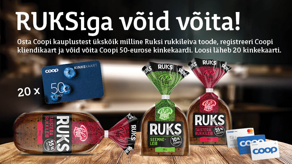 VÕITJAD ON SELGUNUD! Leibur RUKS kampaania 1.01.-31.01.2022