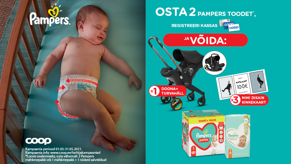 VÕITJAD ON SELGUNUD! Pampers kampaania 01.05-31.05