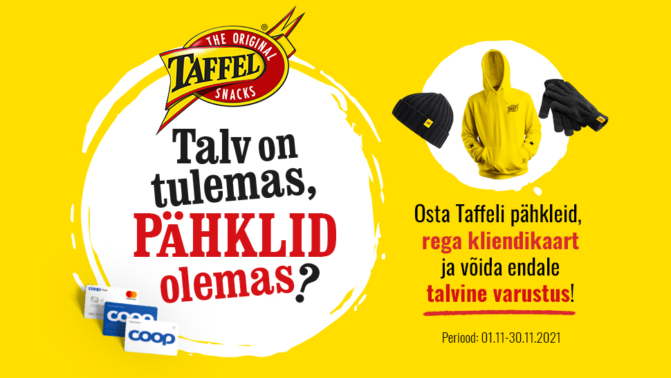 VÕITJAD ON SELGUNUD! Taffel kampaania 01.11-30.11