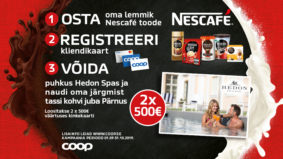 VÕITJAD ON SELGUNUD! Nescafe kampaania 01.09-31.10
