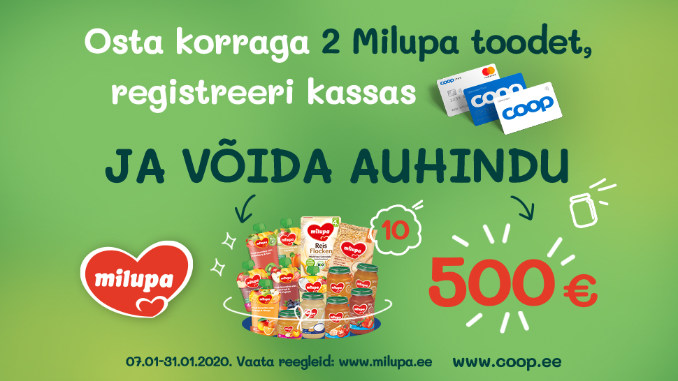 VÕITJAD ON SELGUNUD! Milupa kampaania 07.01-31.01