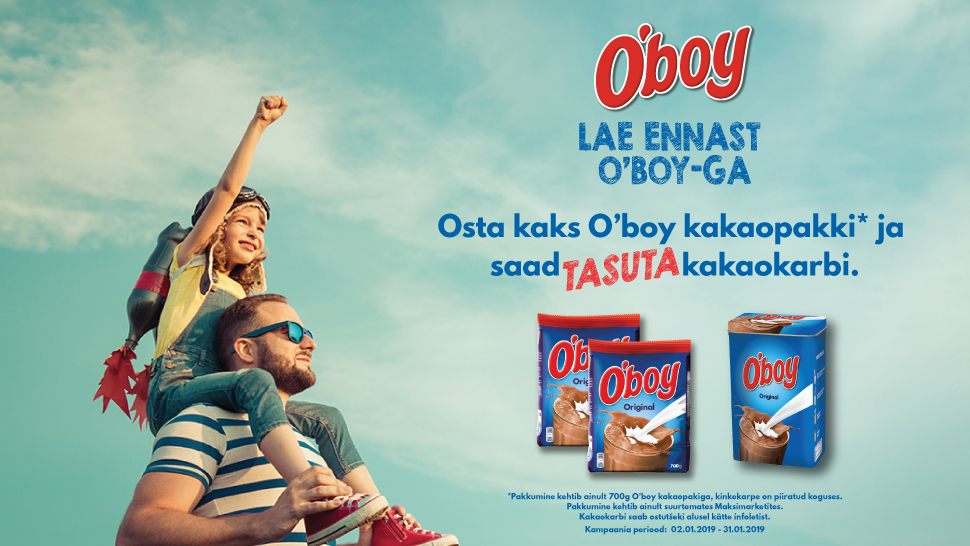 O’BOY kampaania Maksimarketites 02.01-31.01