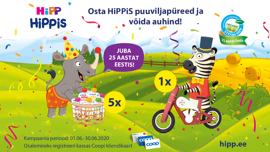 VÕITJAD ON SELGUNUD! HIPP kampaania 01.06-30.06