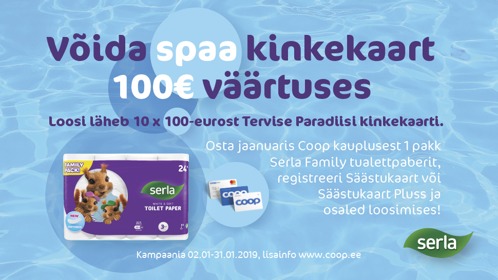 VÕITJAD ON SELGUNUD! Serla kampaania 02.01-31.01