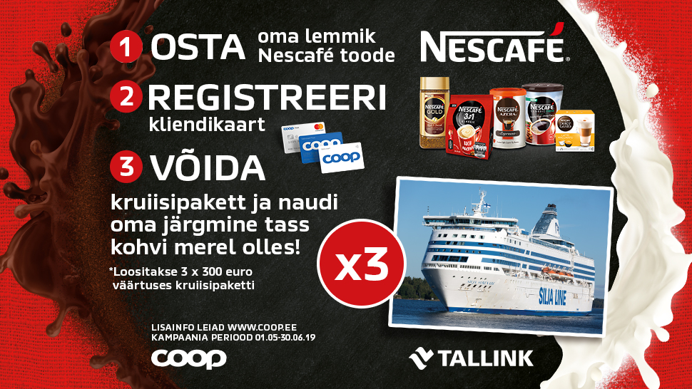 VÕITJAD ON SELGUNUD! Nescafe kampaania 01.05-30.06