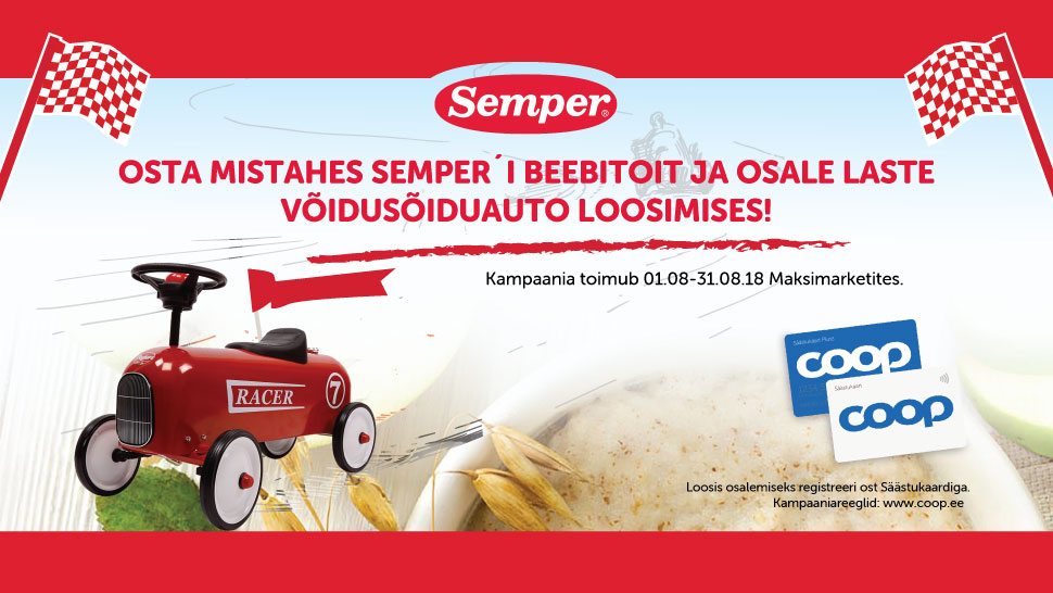 VÕITJAD ON SELGUNUD! Semper kampaania 01.08-31.08