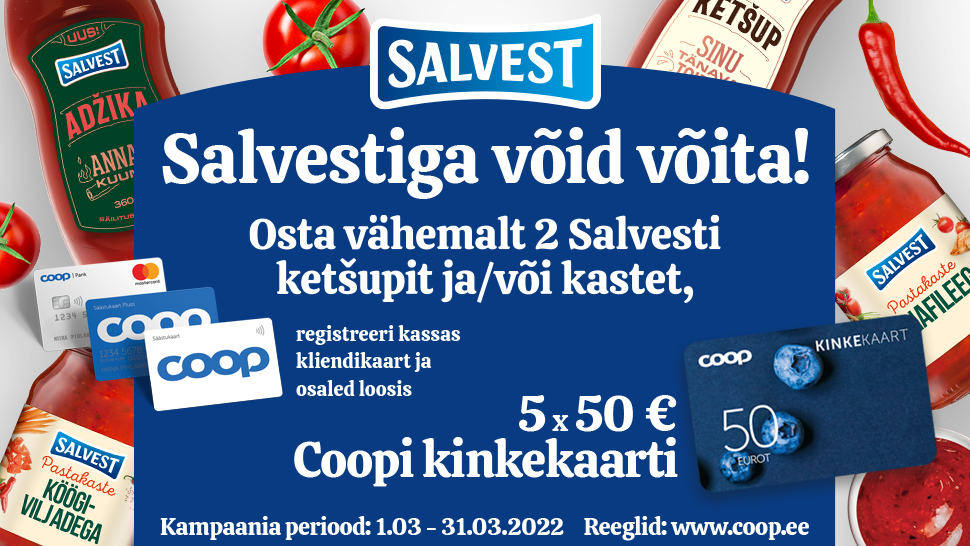 VÕITJAD ON SELGUNUD! Salvest kastmete kampaania 1.03-31.03