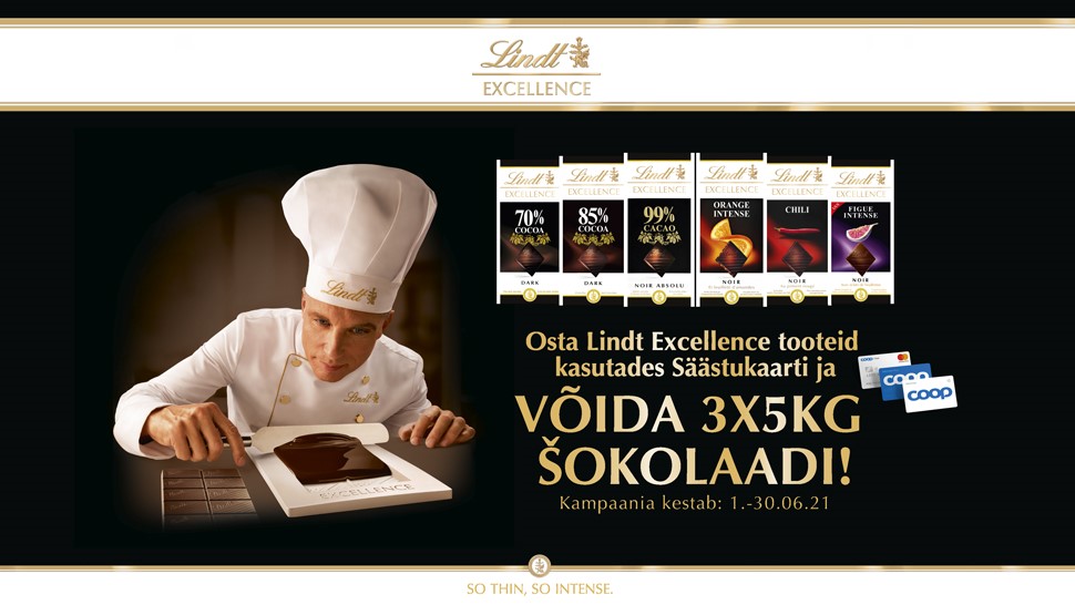 VÕITJAD ON SELGUNUD! Lindt Excellence kampaania 01.06-30.06