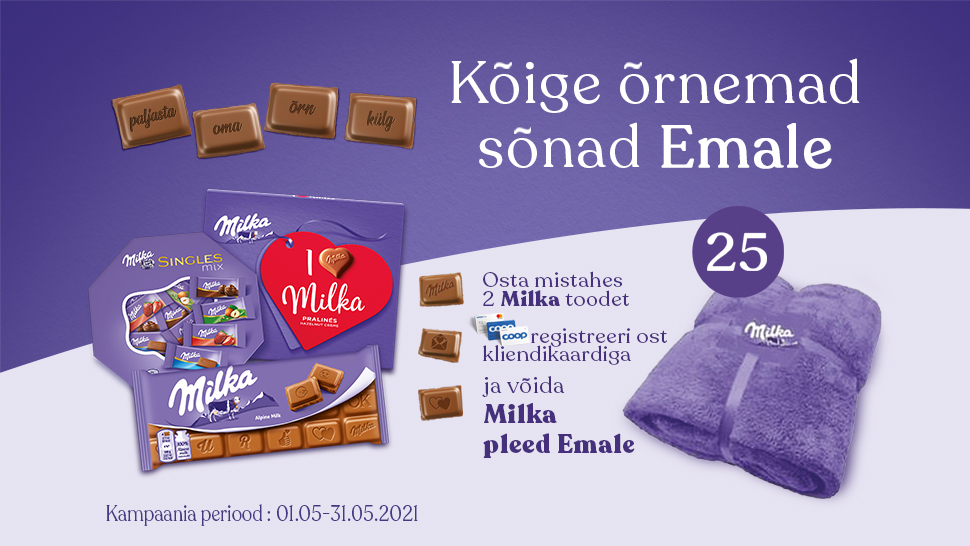 VÕITJAD ON SELGUNUD! Milka kampaania 01.05-31.05