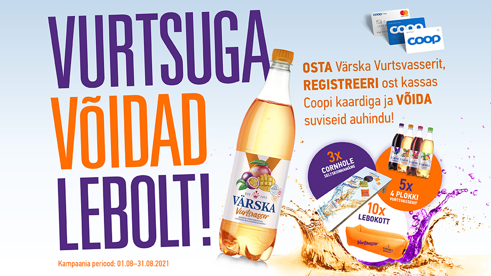 VÕITJAD ON SELGUNUD! Värska Vurtsvasser kampaania 01.08-31.08