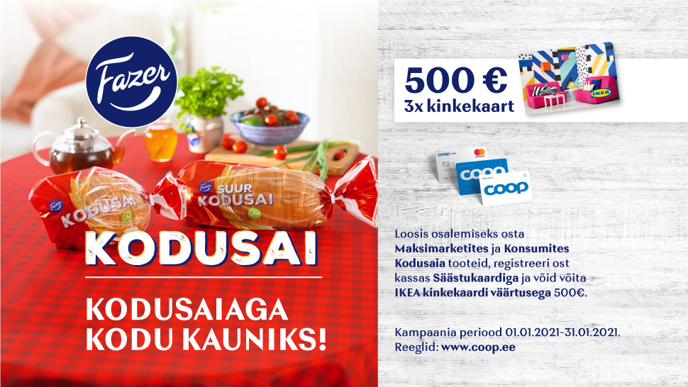VÕITJAD ON SELGUNUD! Fazer Kodusaia kampaania 01.01-31.01