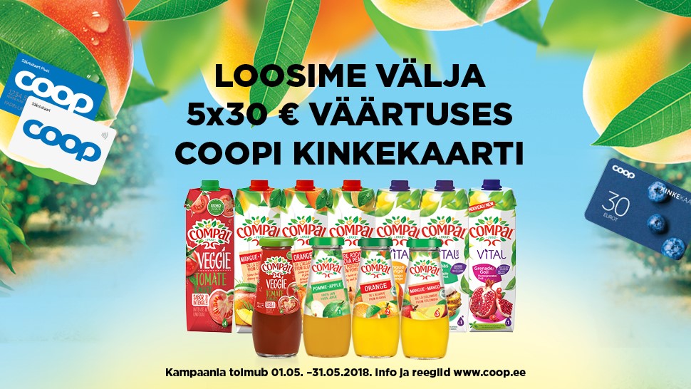 VÕITJAD ON SELGUNUD! Compal kampaania 01.05-31.05