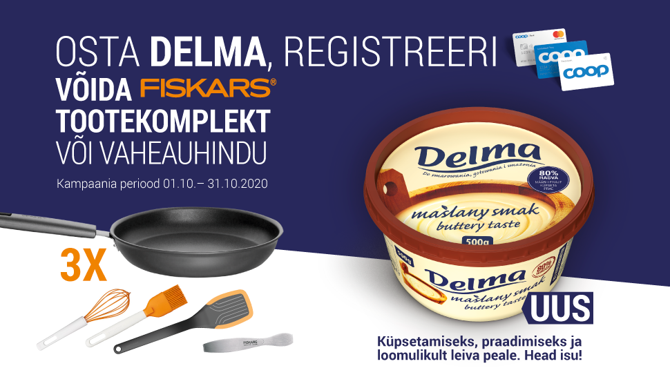VÕITJAD ON SELGUNUD! Delma kampaania 01.10-31.10