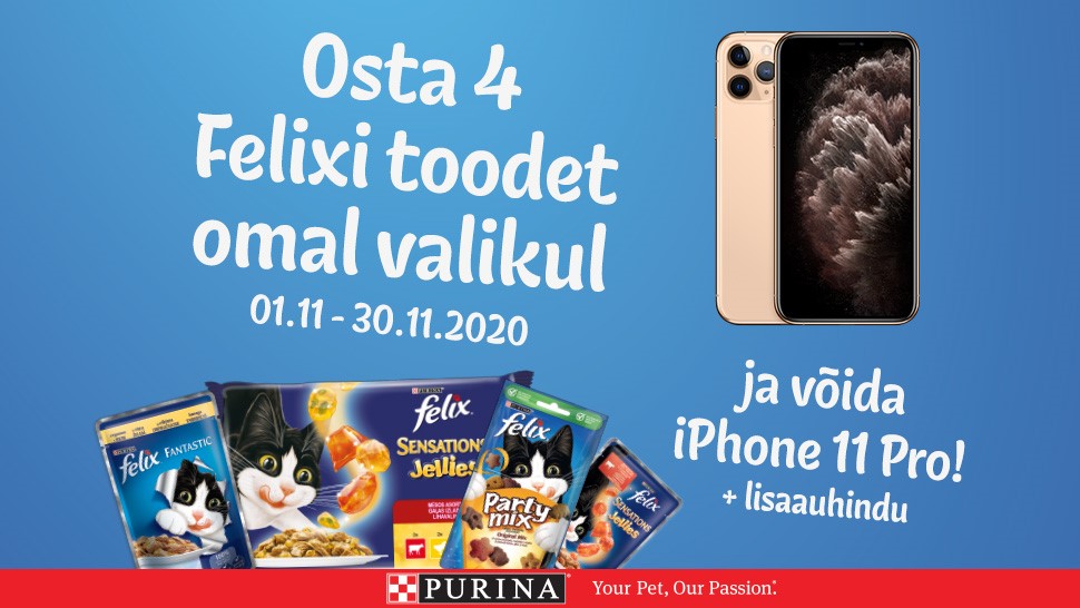 VÕITJAD ON SELGUNUD! Felix kampaania 01.11-30.11