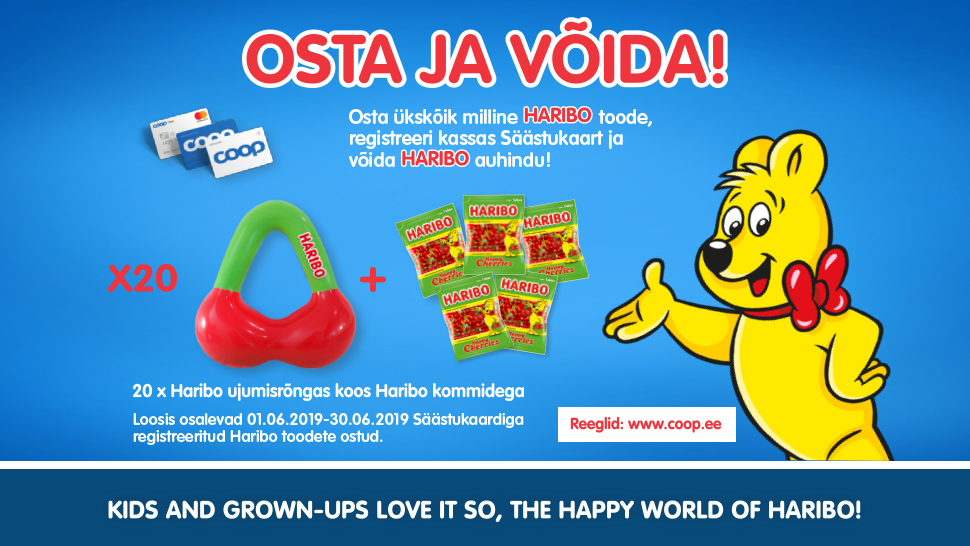 VÕITJAD ON SELGUNUD! Haribo kampaania 01.06-30.06