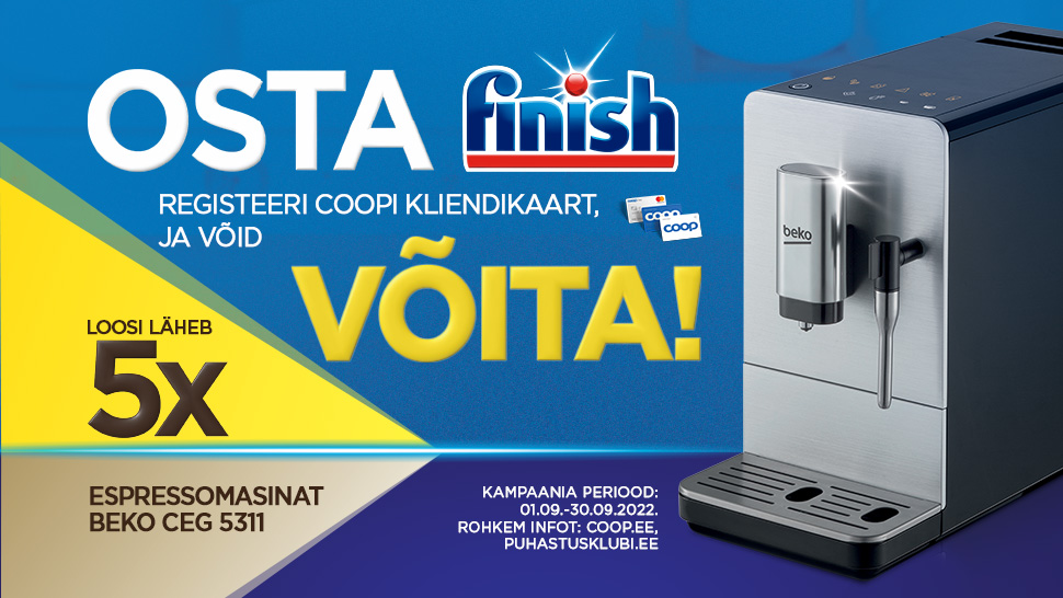 VÕITJAD ON SELGUNUD! Finish kampaania 1.09.-30.09.2022