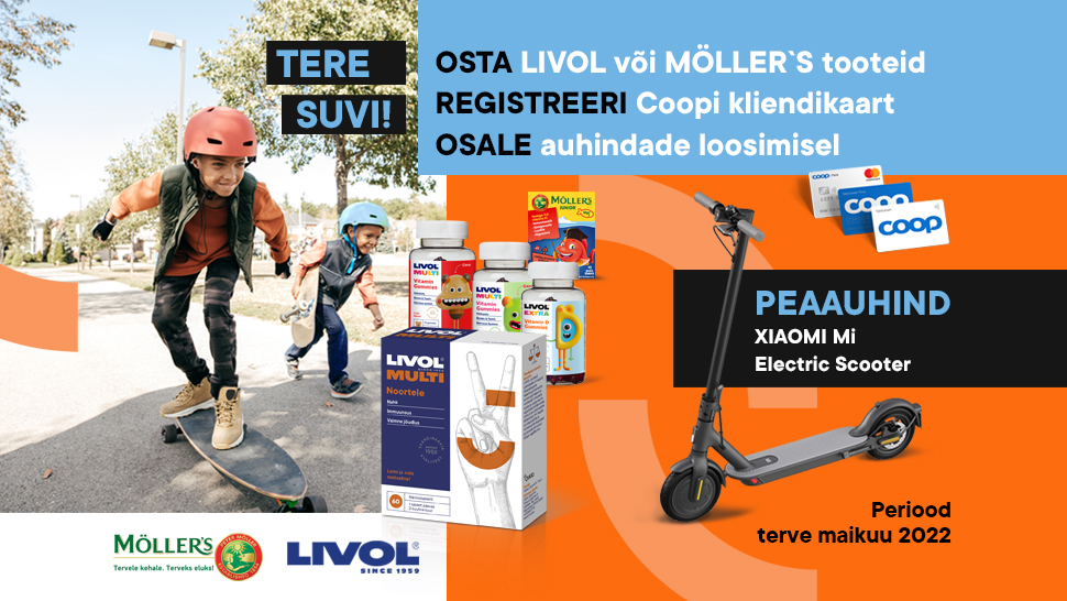 VÕITJAD ON SELGUNUD! LIVOL ja MÖLLER´S kampaania 1.05-31.05