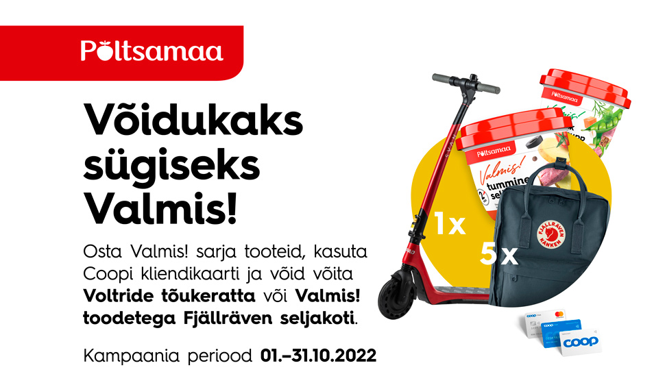 VÕITJAD ON SELGUNUD! Põltsamaa Valmis! kampaania 1.10-31.10