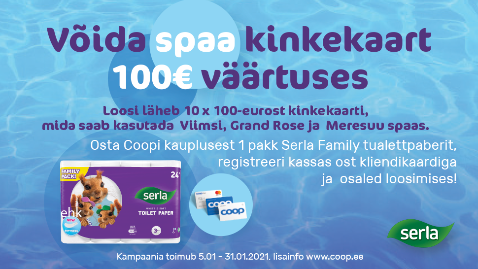 VÕITJAD ON SELGUNUD! Serla kampaania 04.01-31.01