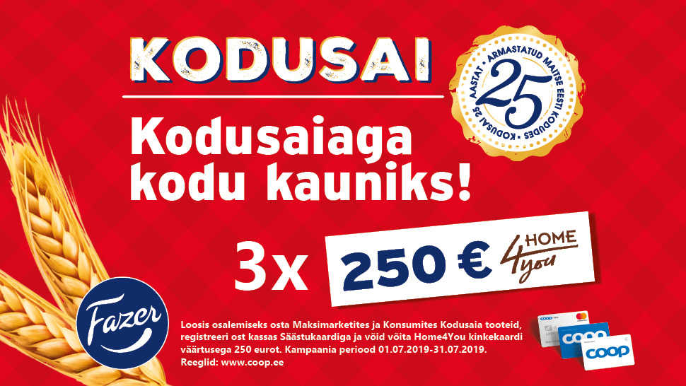 VÕITJAD ON SELGUNUD! Kodusaia kampaania 01.07-31.07
