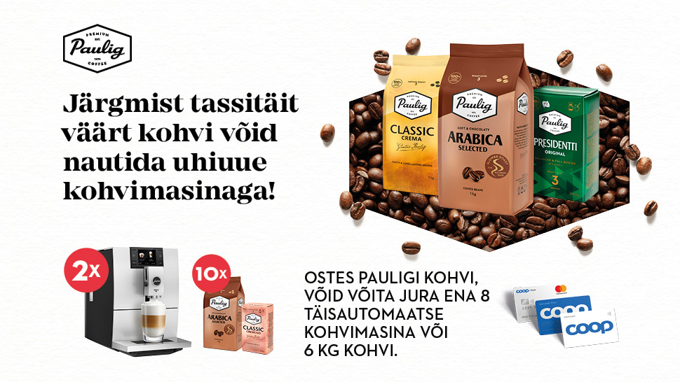 VÕITJAD ON SELGUNUD! Paulig kampaania 1.06-31.07