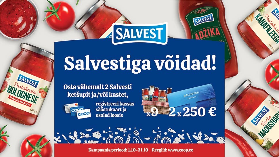 VÕITJAD ON SELGUNUD! Salvest kampaania 01.10-31.10