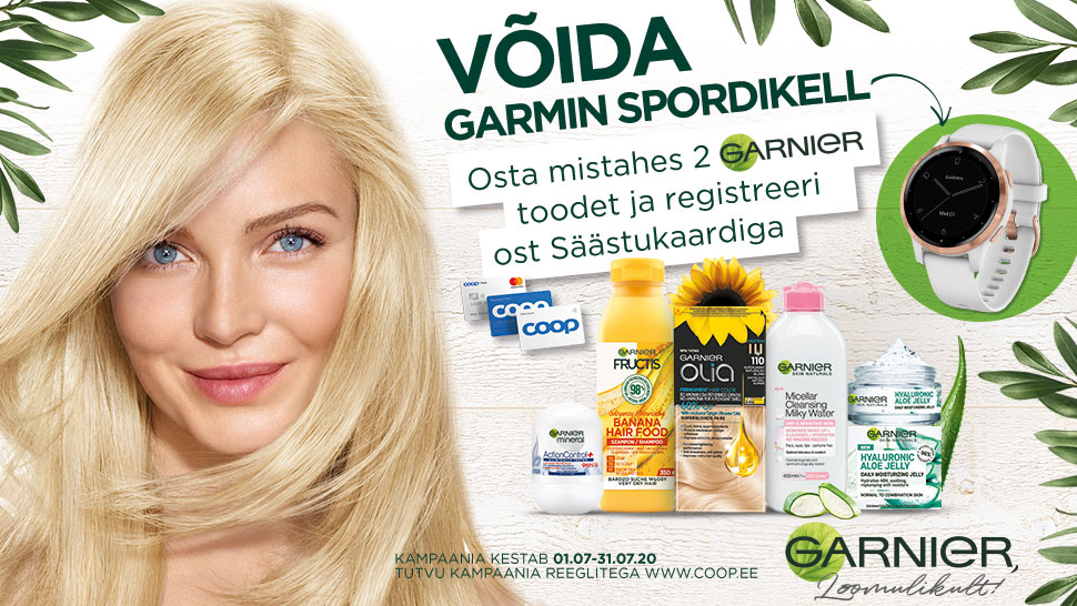 VÕITJA ON SELGUNUD! Garnier kampaania 01.07-30.07