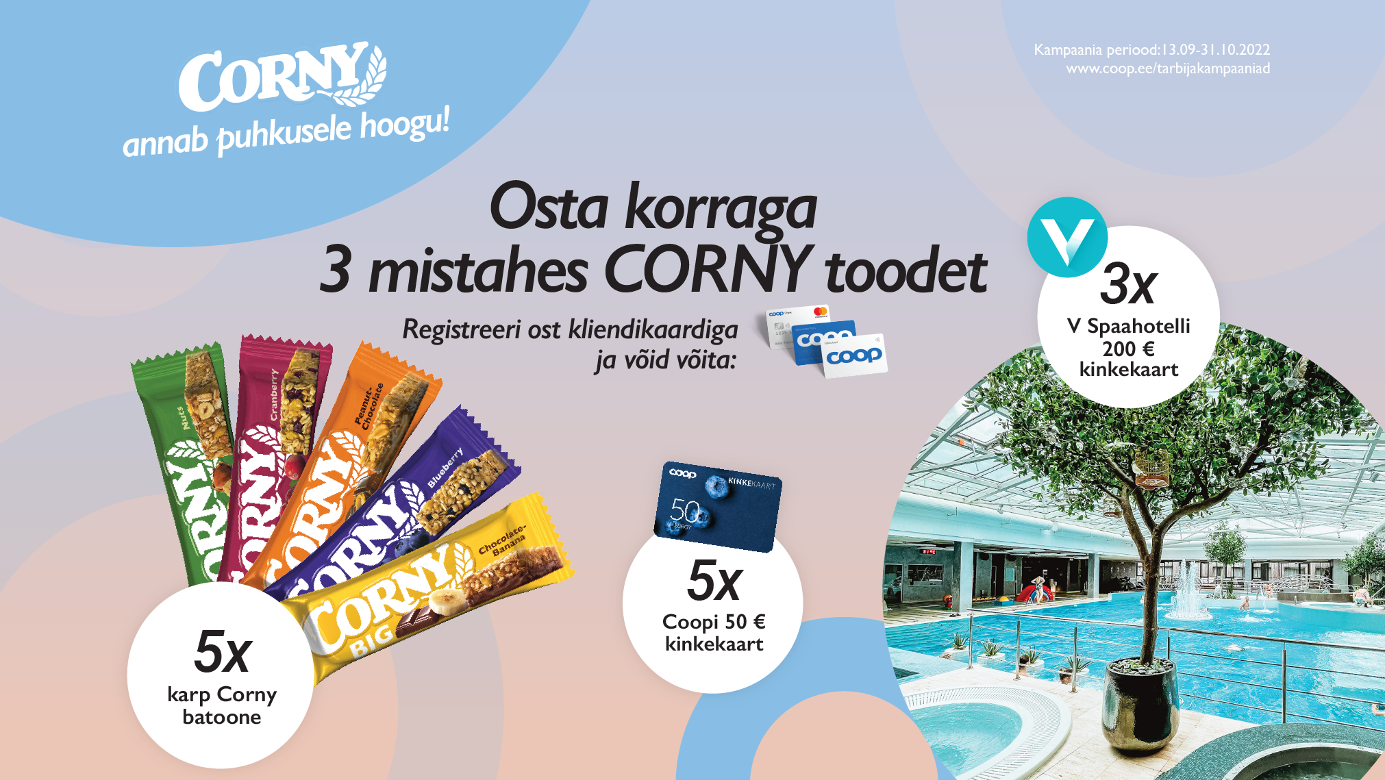 VÕITJAD ON SELGUNUD! Corny kampaania 13.09.-31.10.2022