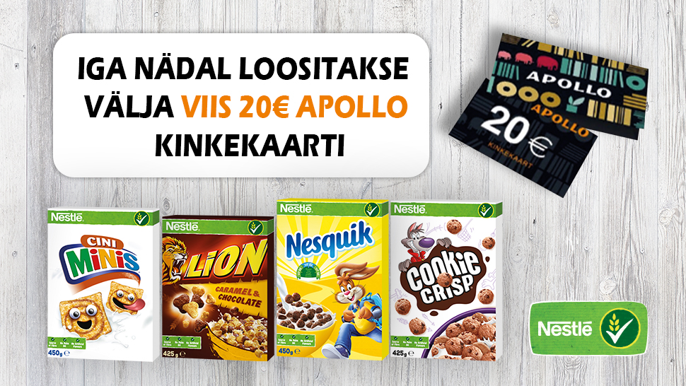 VÕITJAD ON SELGUNUD! Nestle kampaania 01.07-31.07