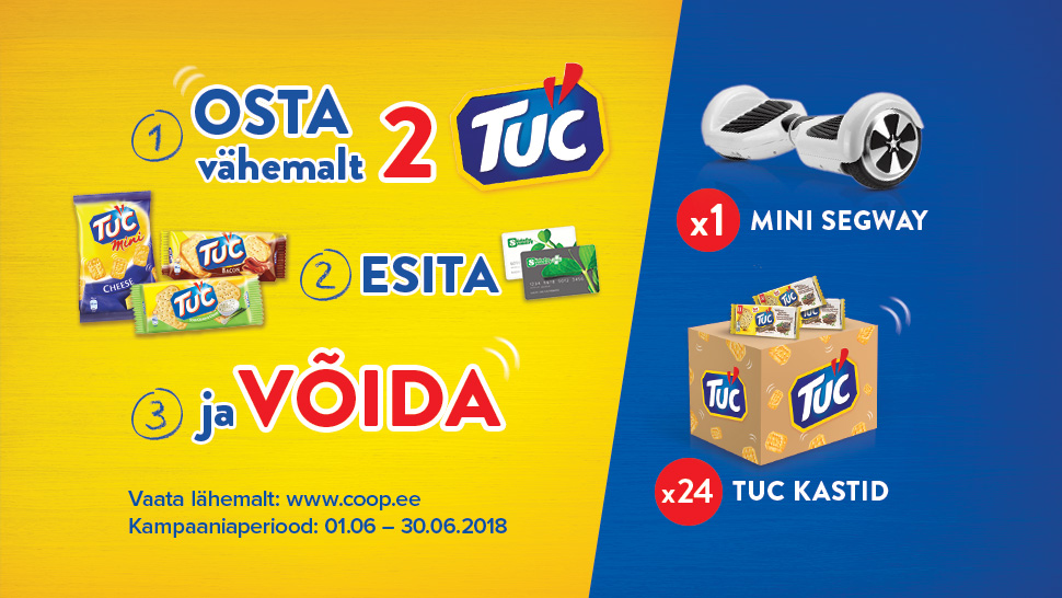 VÕITJAD ON SELGUNUD! Tuc kampaania 01.06-30.06
