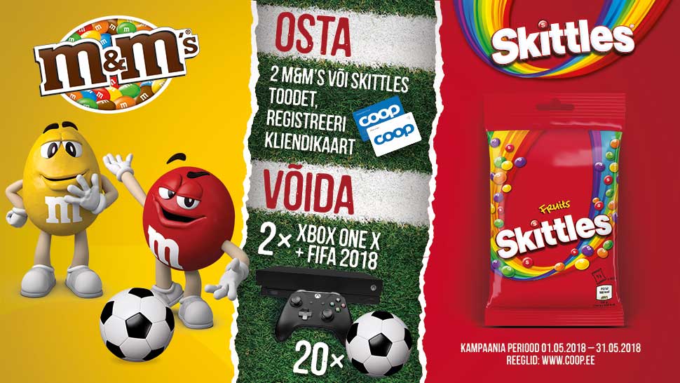 VÕITJAD ON SELGUNUD! M&M kampaania 01.05-31.05
