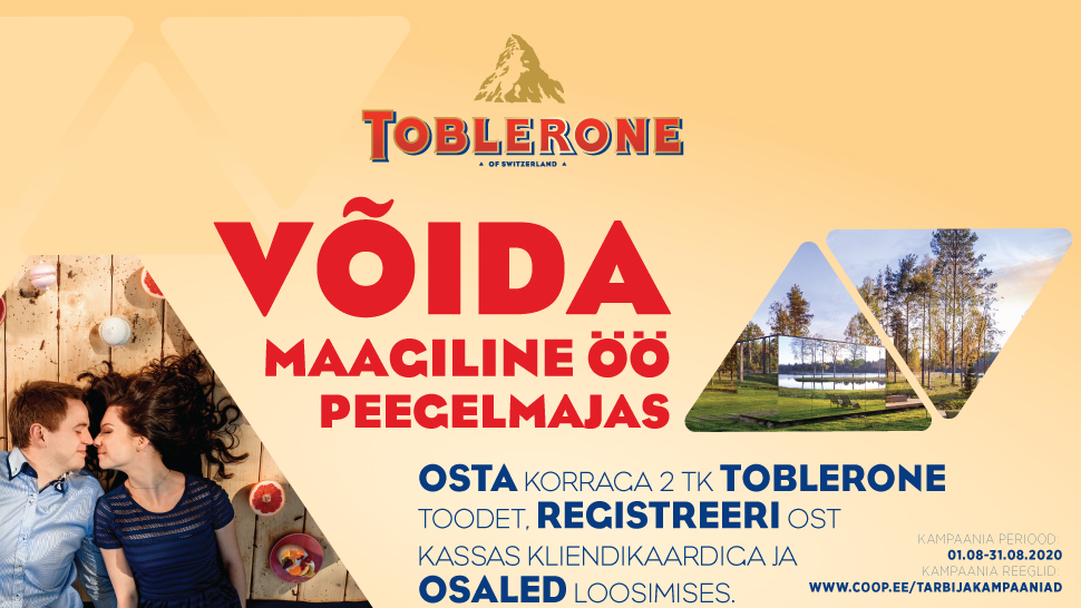 VÕITJAD ON SELGUNUD! Toblerone kampaania 01.08-31.08