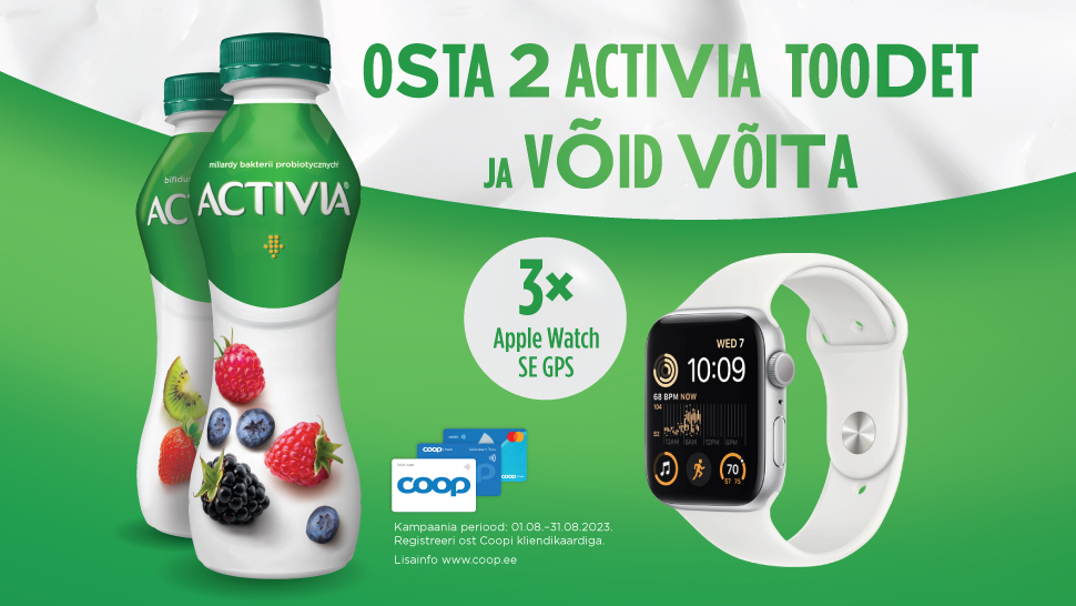 VÕITJAD ON SELGUNUD! Activia kampaania 01.08.-31.08.2023