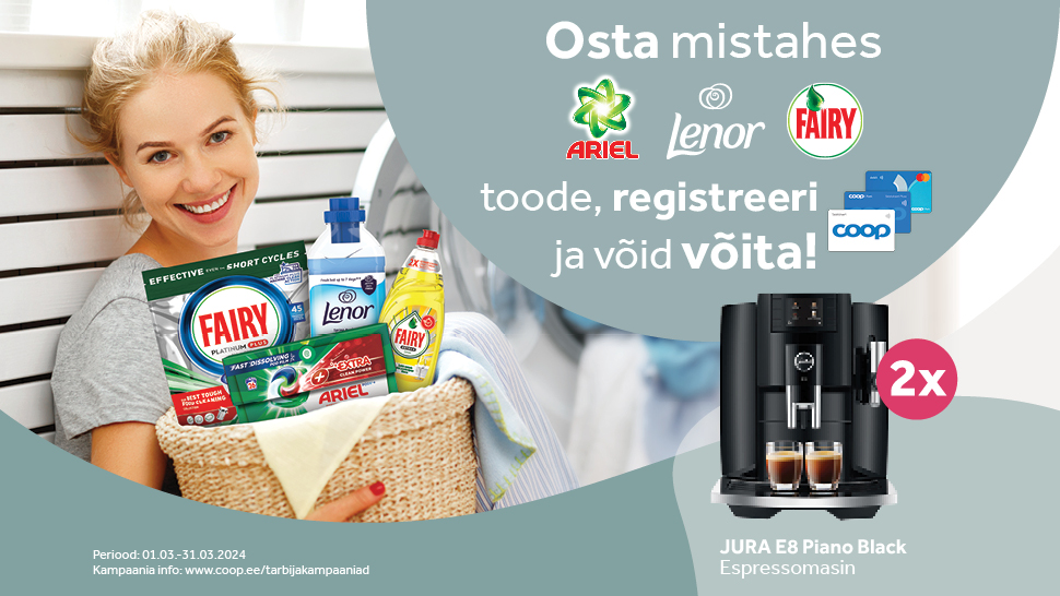 VÕITJAD ON SELGUNUD! Ariel, Lenor ja Fairy kampaania 01.03.-31.03.2024