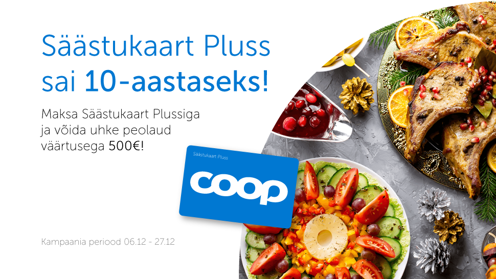 Säästukaart Pluss kliendiloos 06.12.-27.12