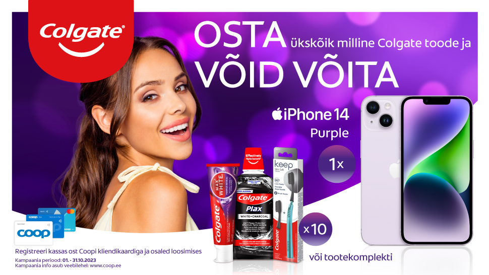 VÕITJAD ON SELGUNUD! Colgate kampaania 01.10.-31.10.2023