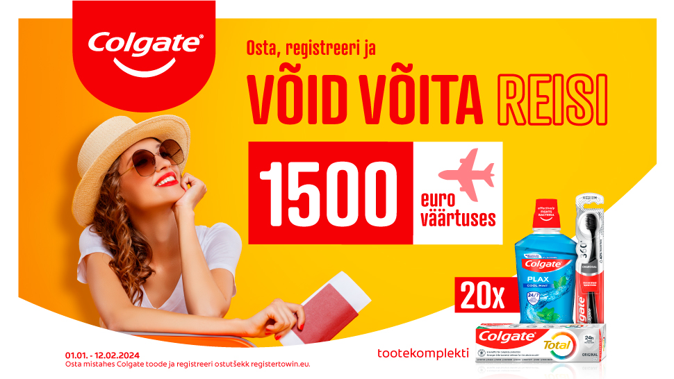 KAMPAANIA ON LÕPPENUD! Colgate kampaania 01.01.-12.02.2024