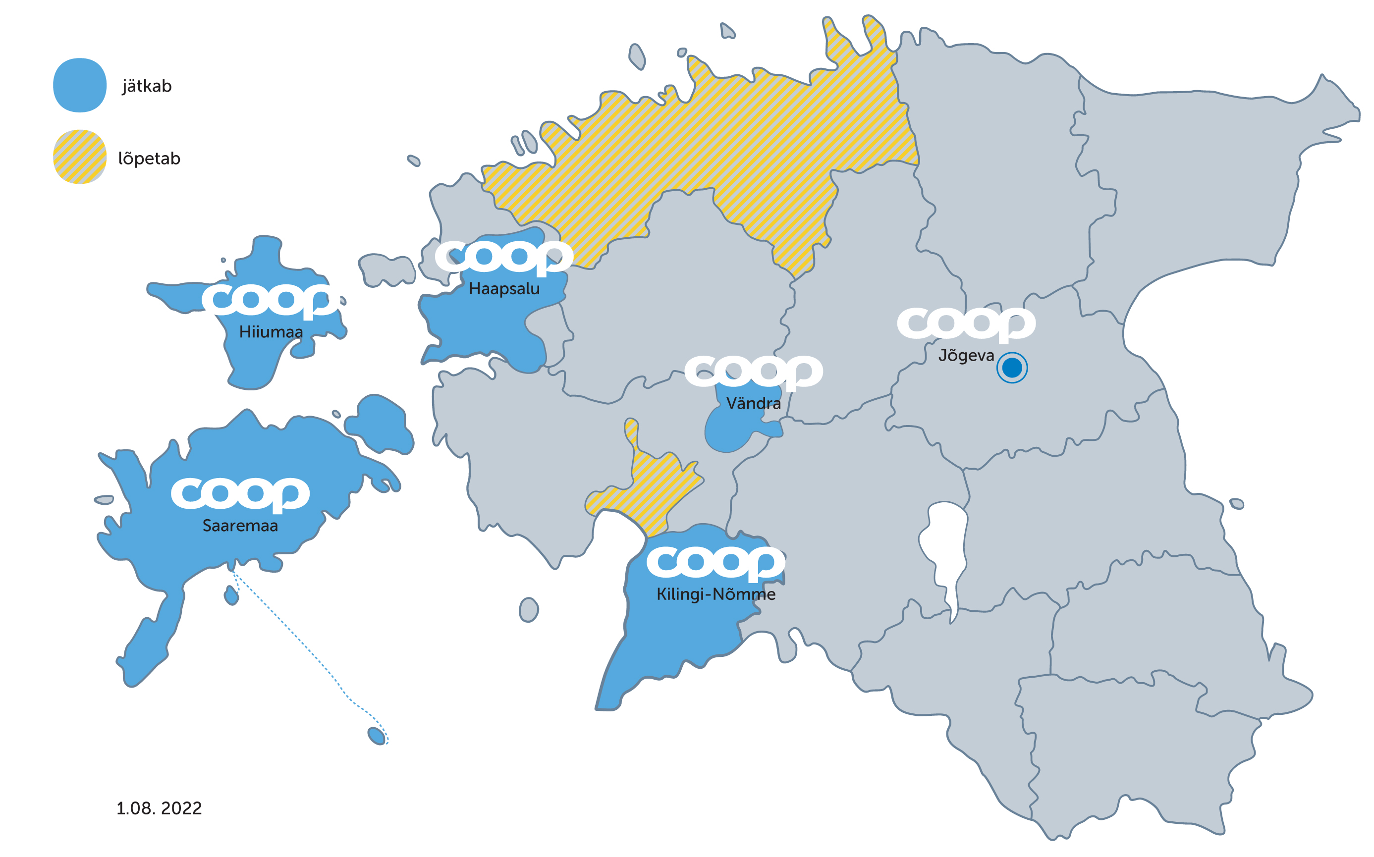 Coopi e-pood lõpetab Tallinnas, Harjumaal ja Pärnus teenindamise