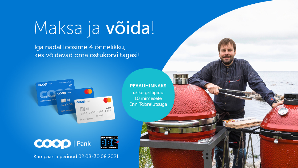 Coop Panga kampaania "Maksa ja võida!" 02.08-30.08
