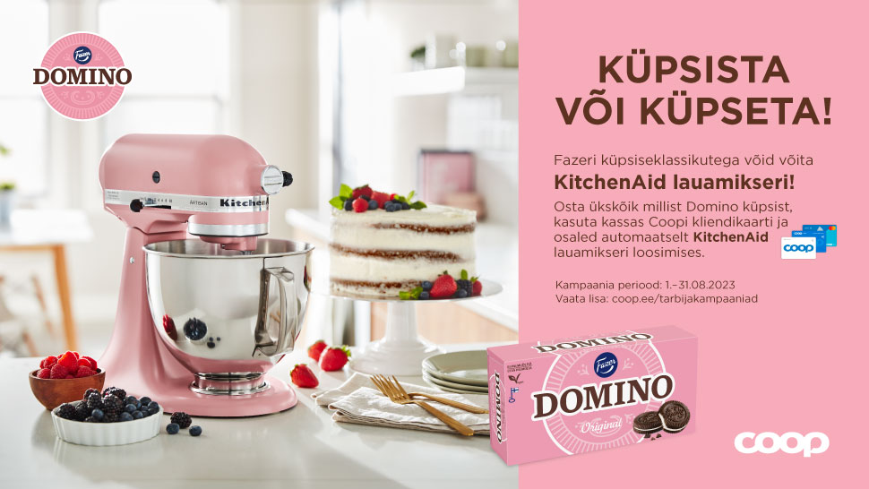 VÕITJA ON SELGNUD! Domino küpsiste kampaania 01.08.-31.08.2023