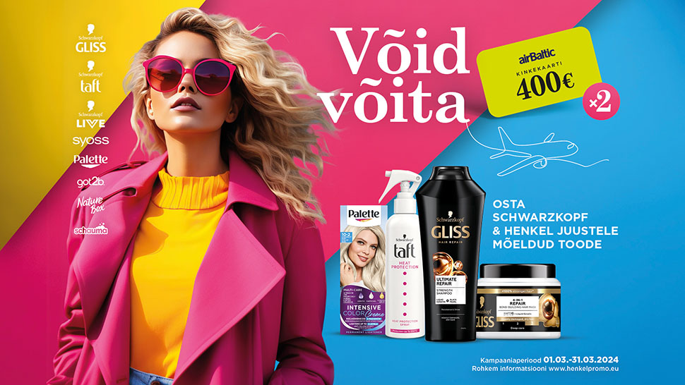KAMPAANIA ON LÕPPENUD! Henkel kampaania 01.03.-31.03.2024